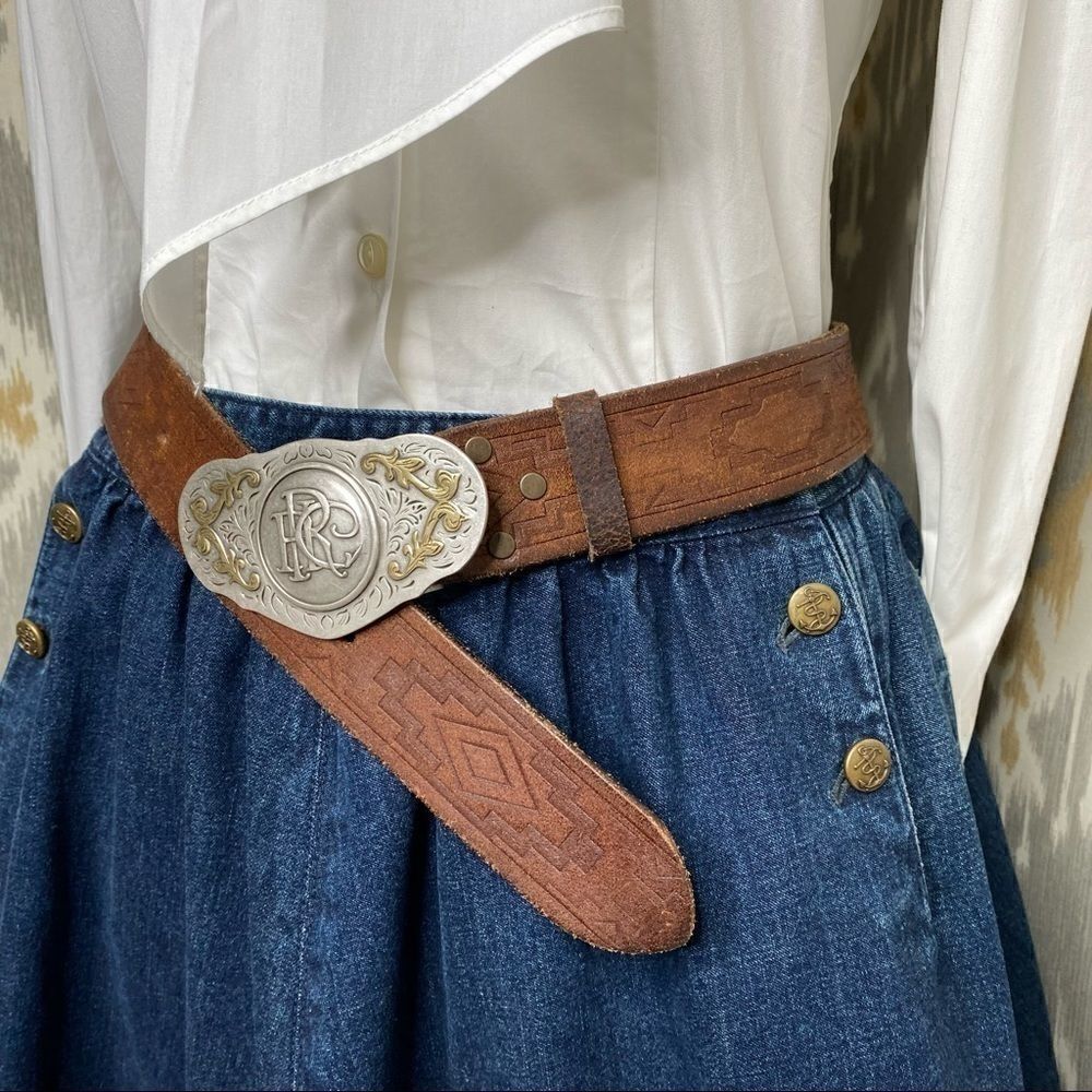 Ralph Lauren Nautical Dark Denim Circle Skirt - Picture 14 of 16